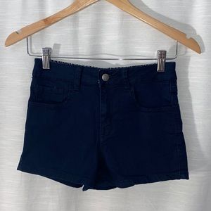 Dark Blue Wash Jean Shorts